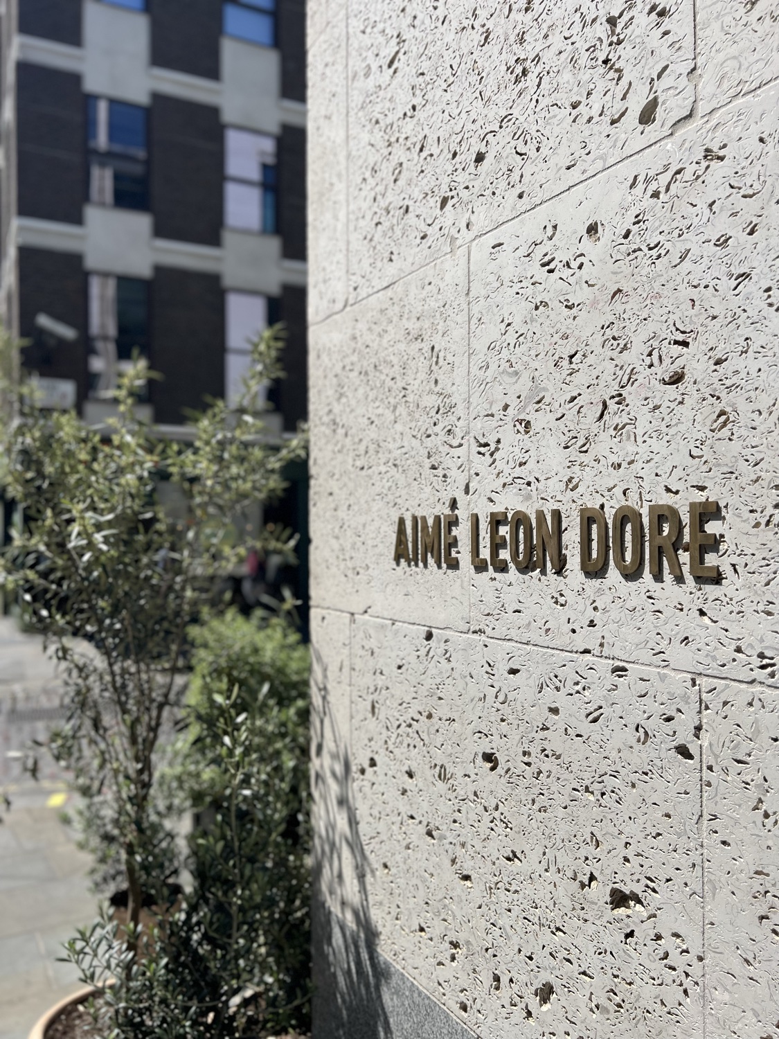 Surface, Aimé Leon Dore exterior signage, London