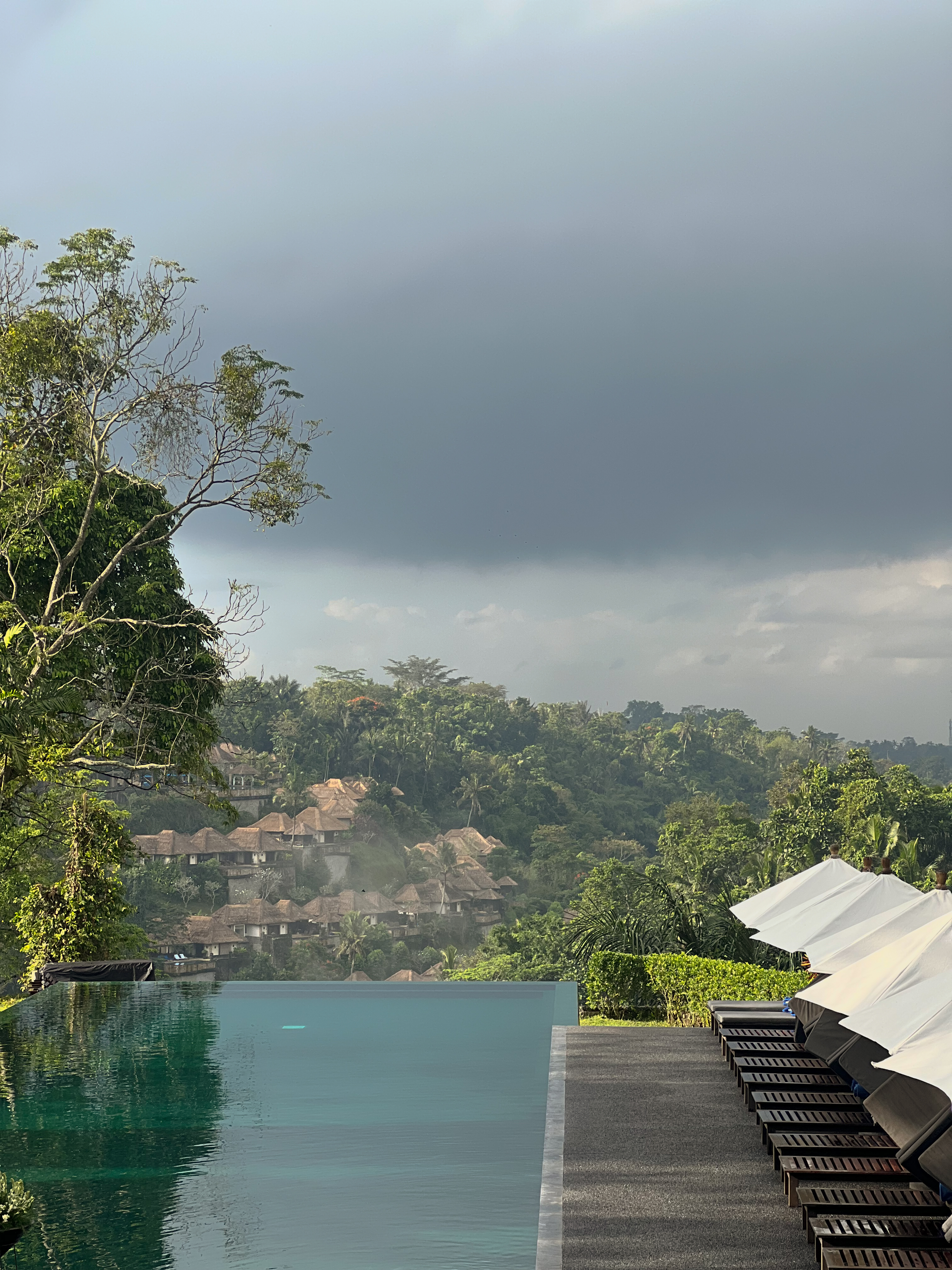 Infinity pool before the storm, Alila Ubud, Bali