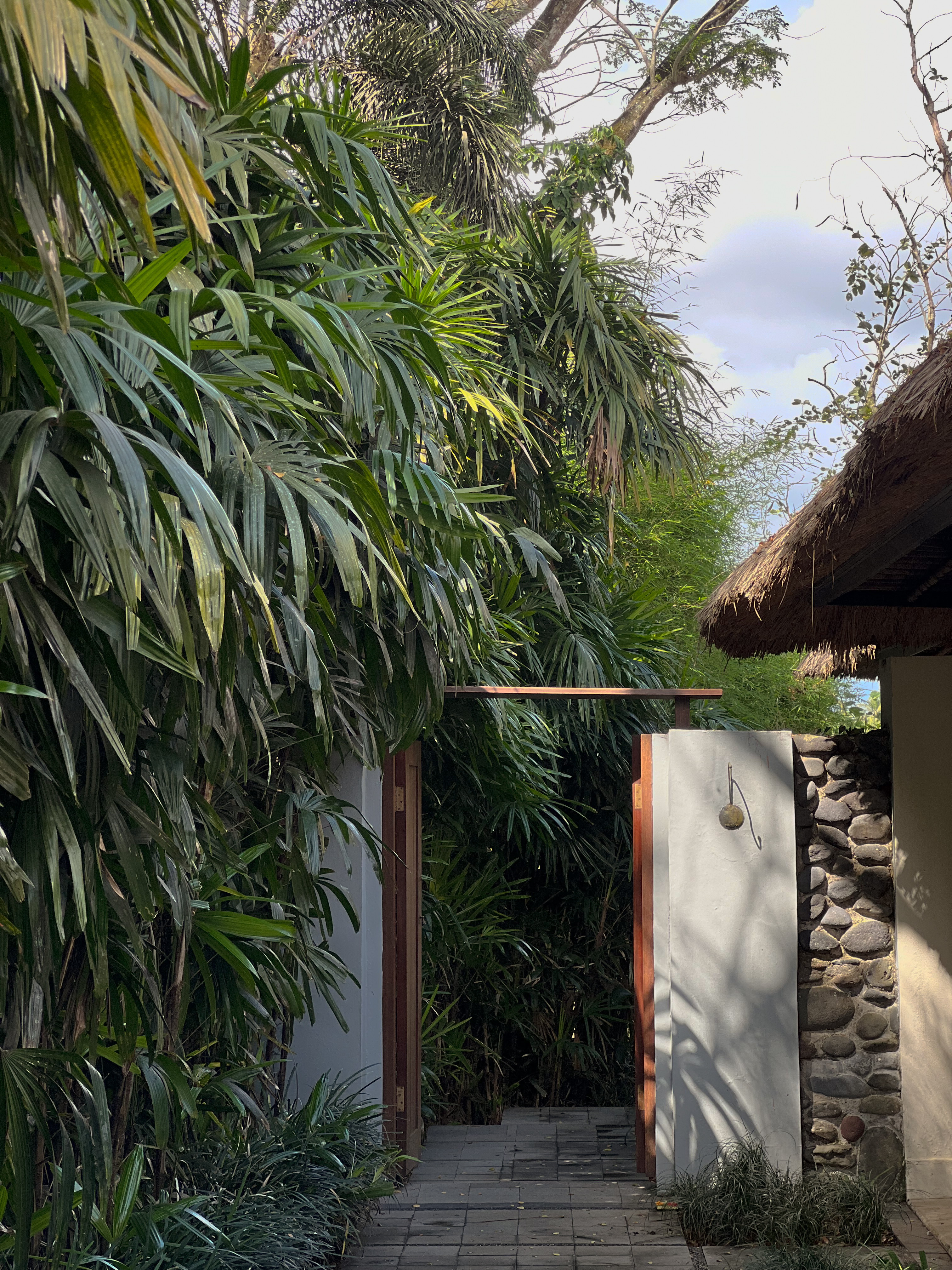Jungle pathway and timber gate, Alila Ubud