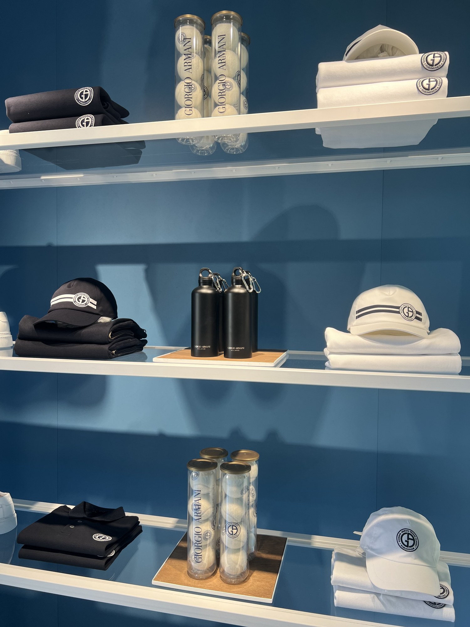 Retail display, Giorgio Armani Tennis Classic, Hurlingham Club, London