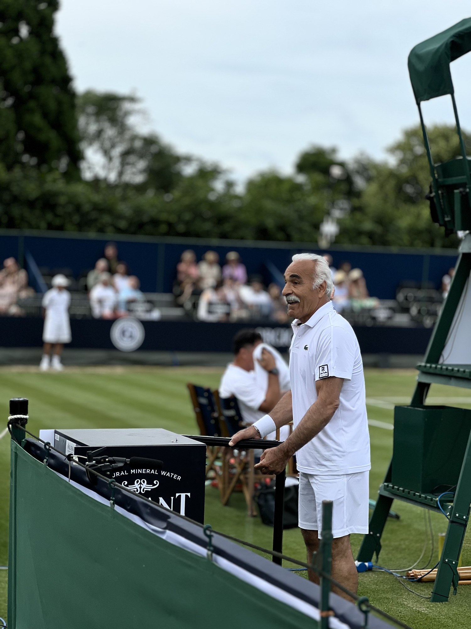 An official courtside, Giorgio Armani Tennis Classic, Hurlingham Club, London