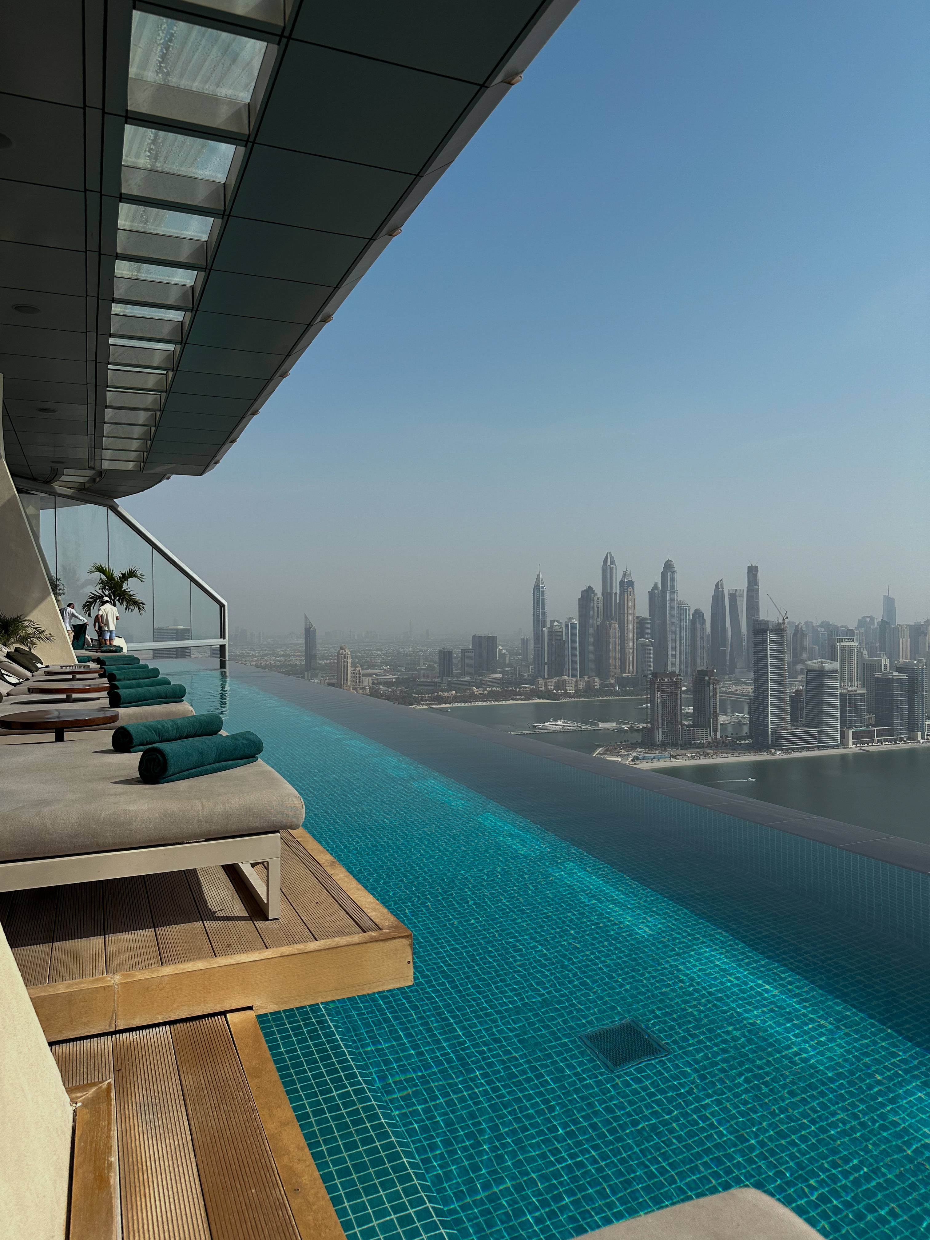 Infinity pool above Dubai Marina skyline, AURA, Dubai