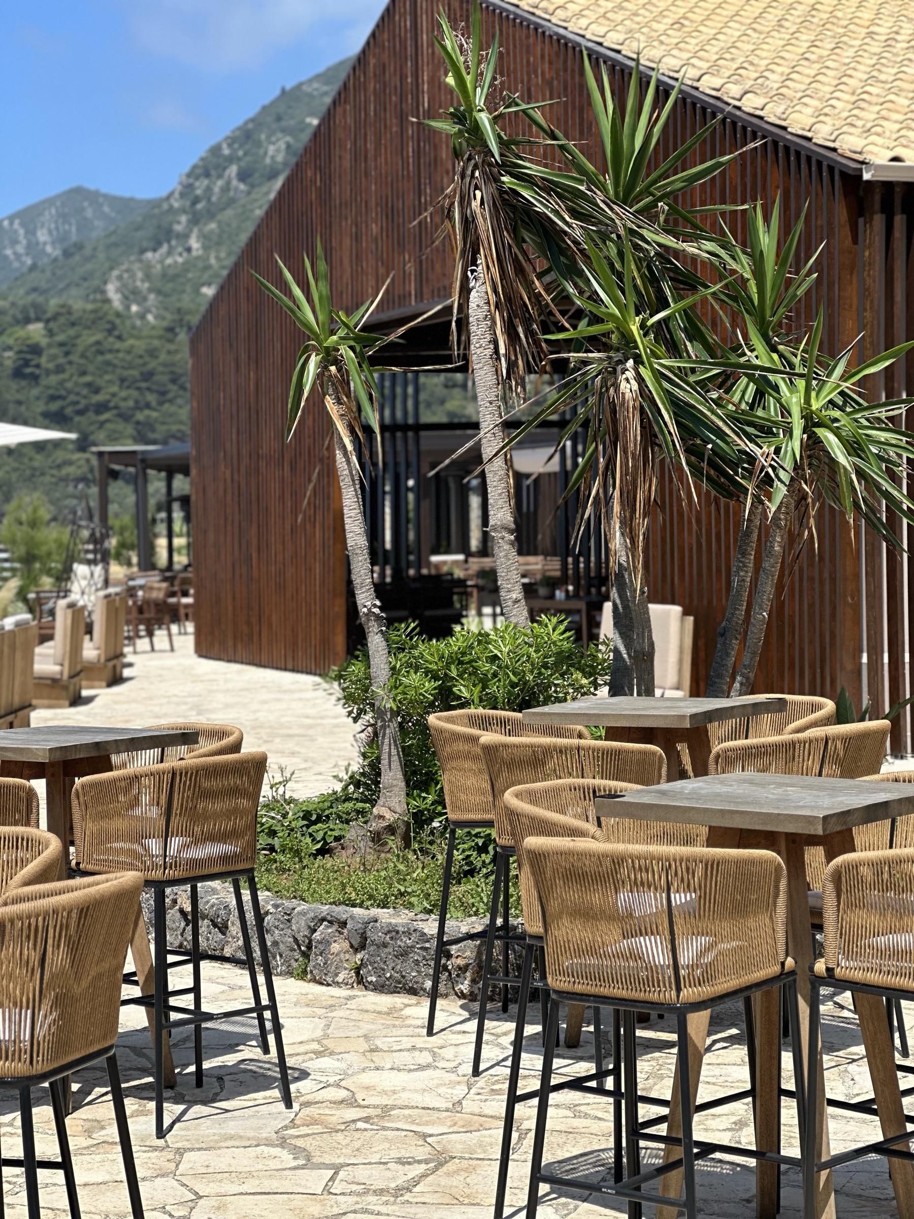 Outdoor terrace dining, Corfu