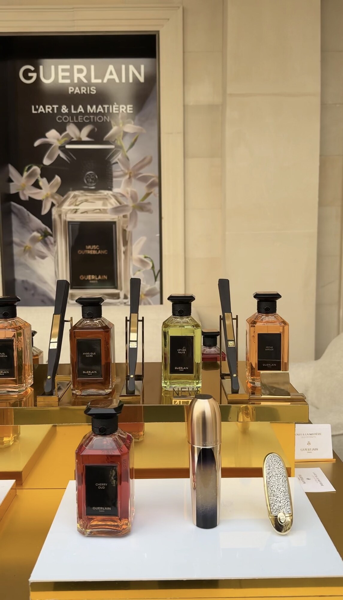 The collection arranged, Guerlain boutique, Katara, Doha