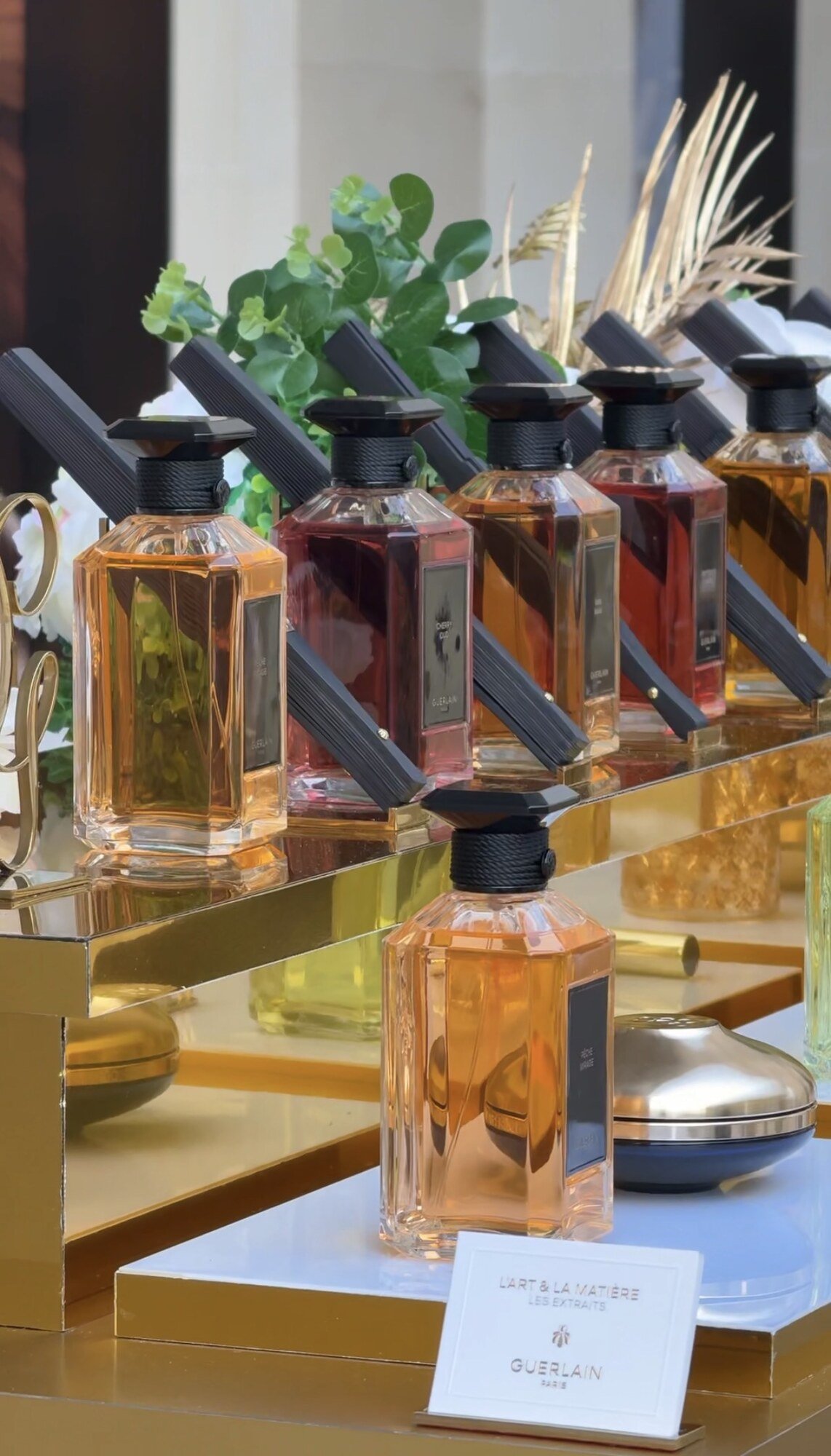 Bottles in the afternoon light, Guerlain boutique, Katara, Doha