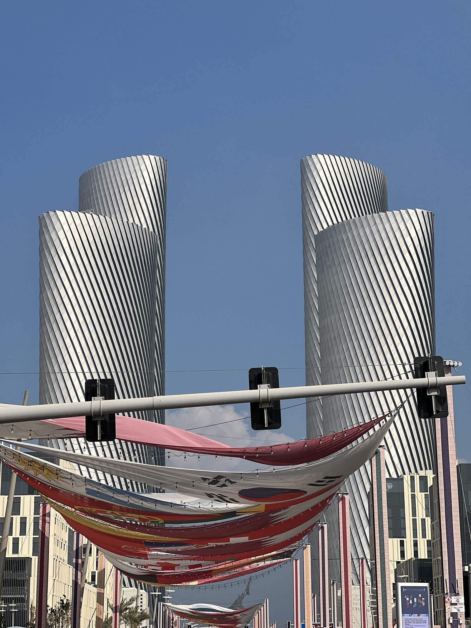 Towers above the public realm, Qatar 2022 FIFA World Cup