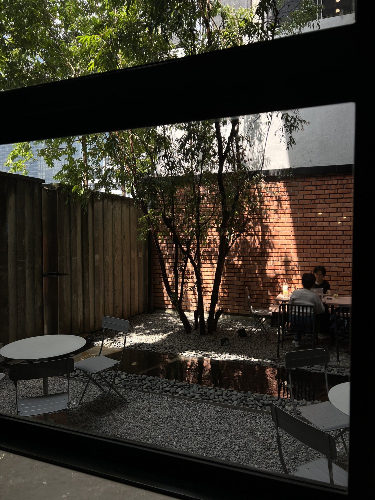 The courtyard through glass, Kuala Lumpur, Malaysia