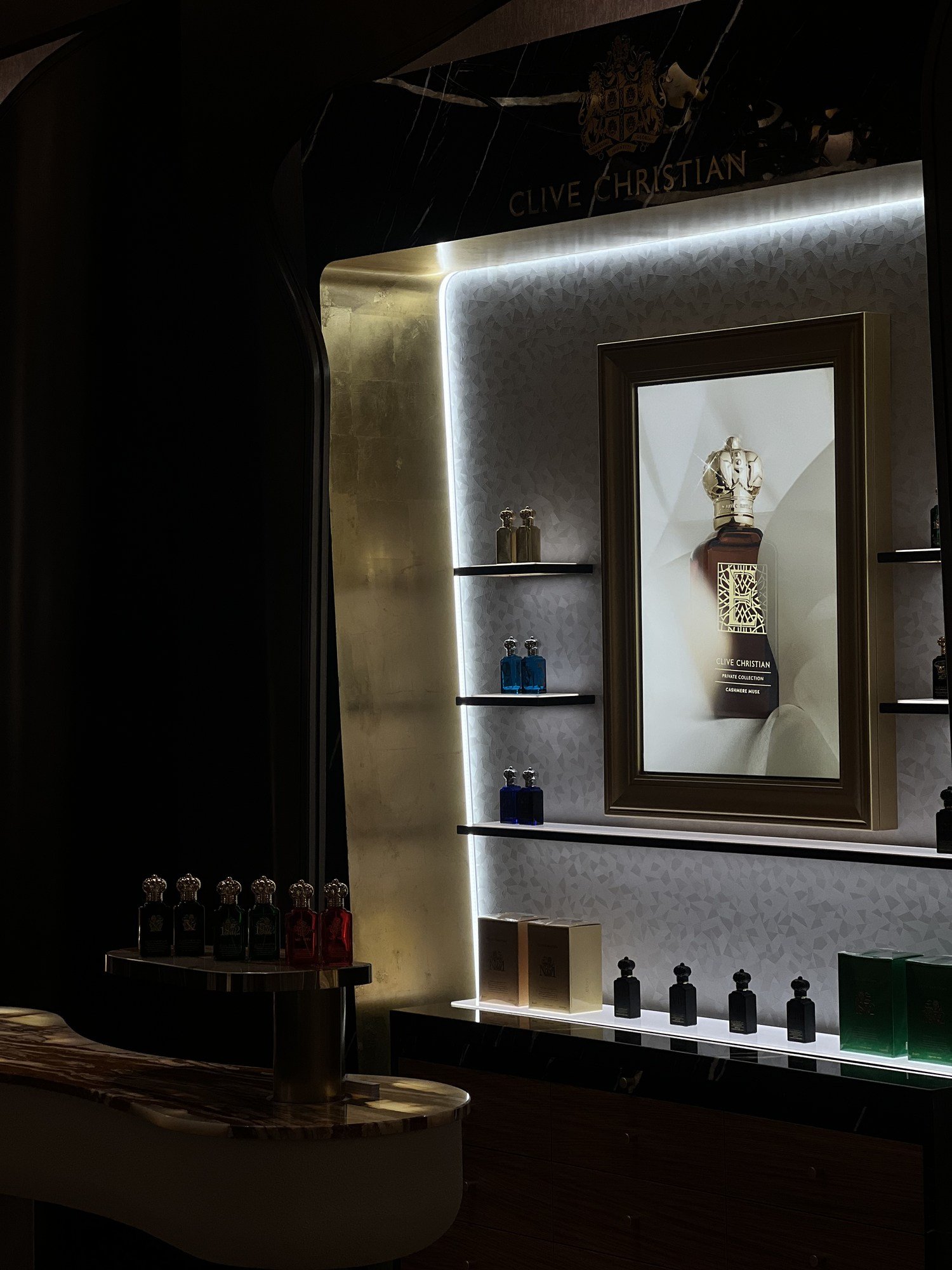A lit vitrine, Kuala Lumpur, Malaysia
