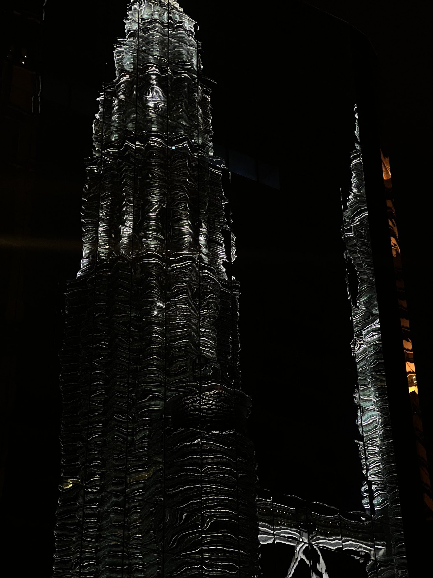 A tower, reflected, Kuala Lumpur, Malaysia