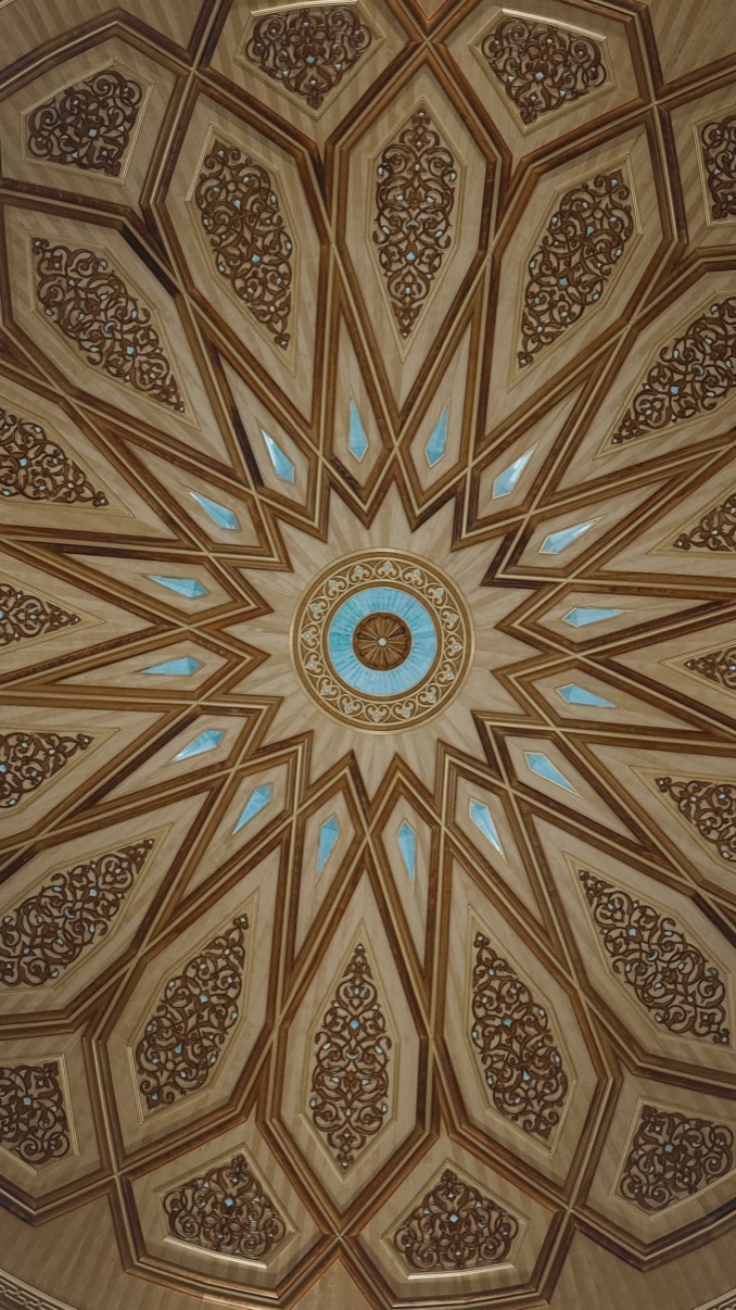 Patterned geometric ceiling detail, Madinah al-Munawwarah