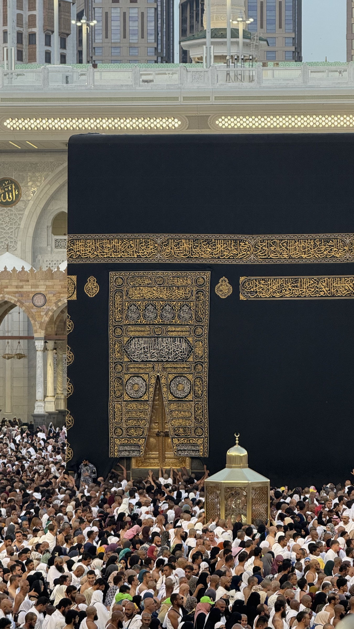 Kaaba surrounded by the crowd in the Grand Mosque, Makkah al-Mukarramah