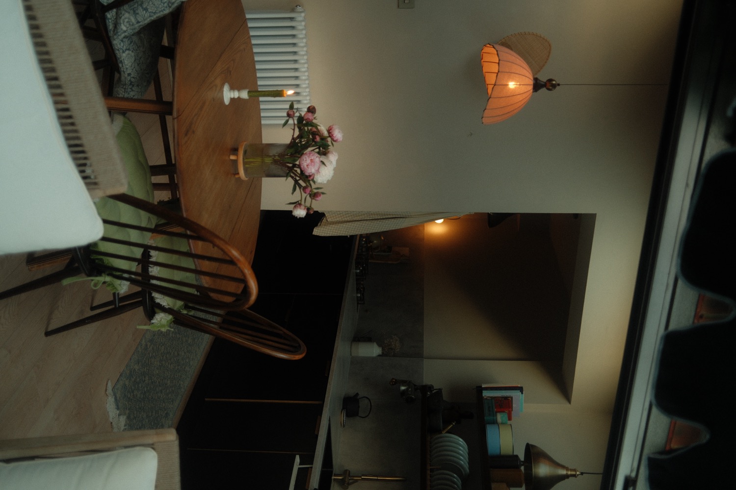 Table surface in morning light, home