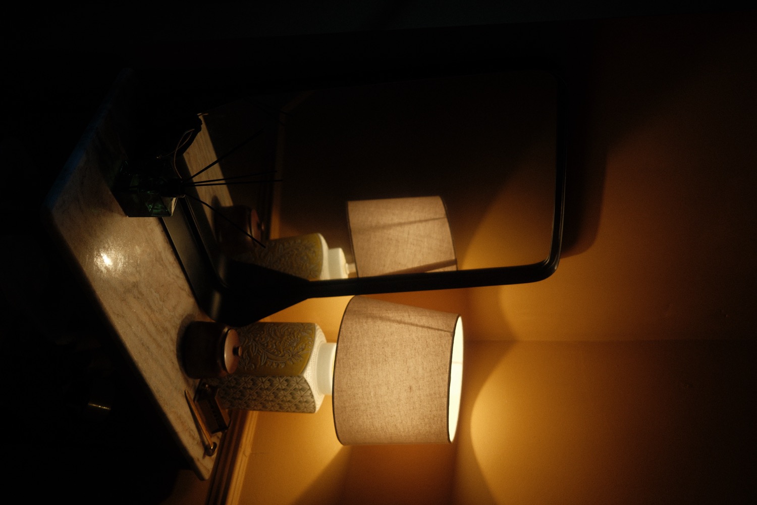 Evening light in the room, home