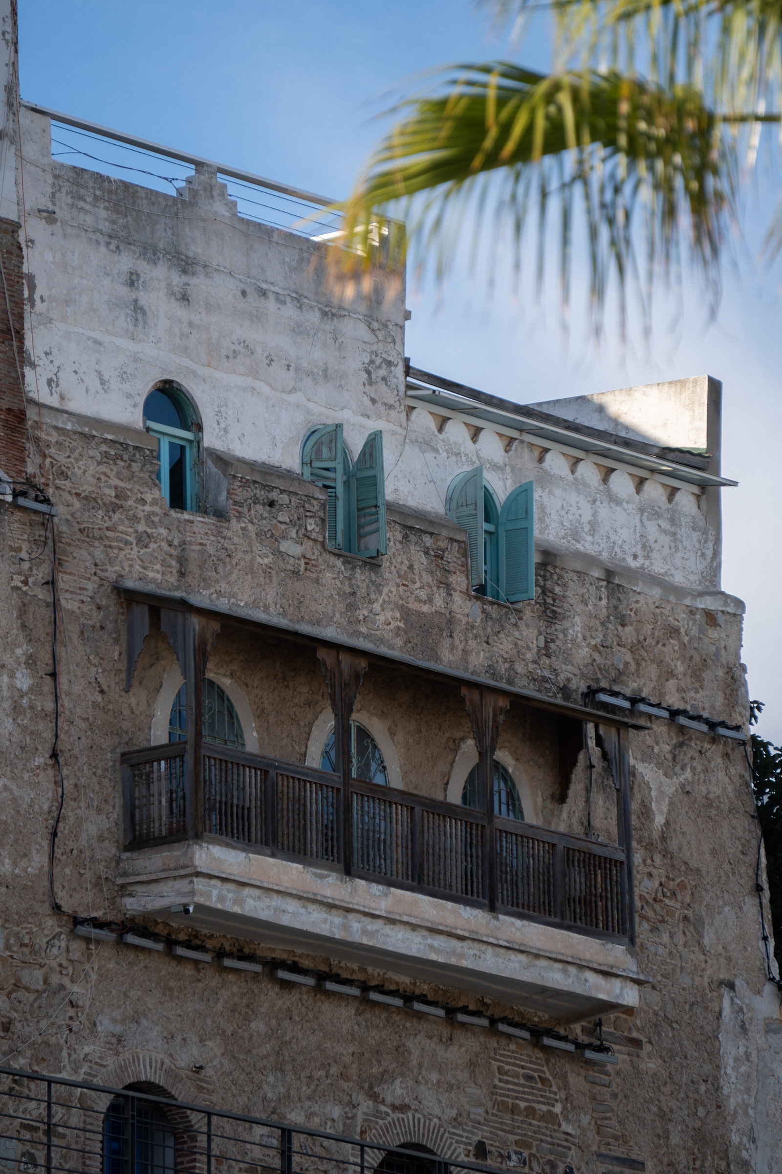 A balcony in the evening, Tangier, Morocco
