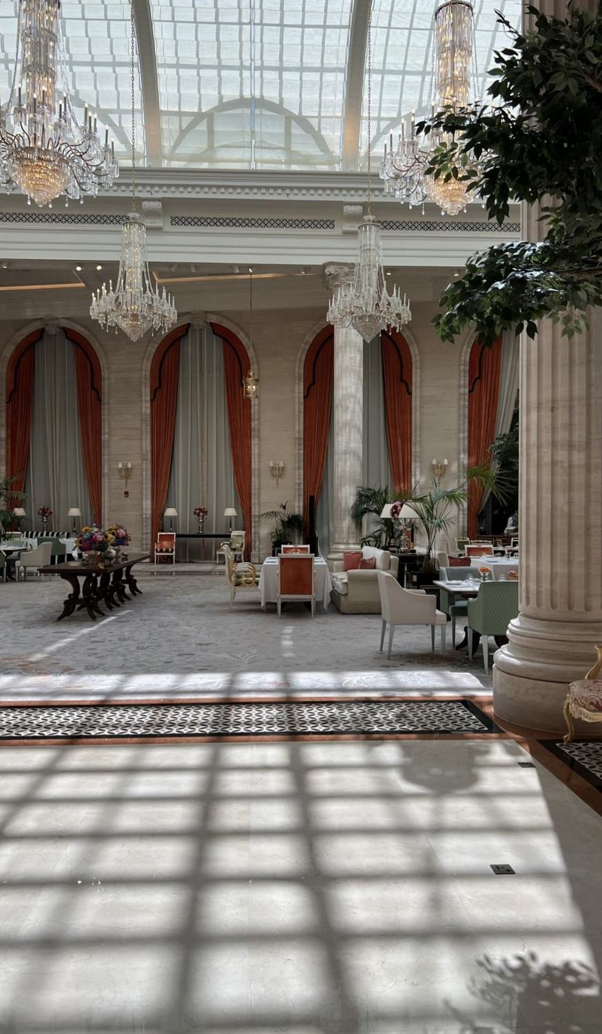 An atrium at morning