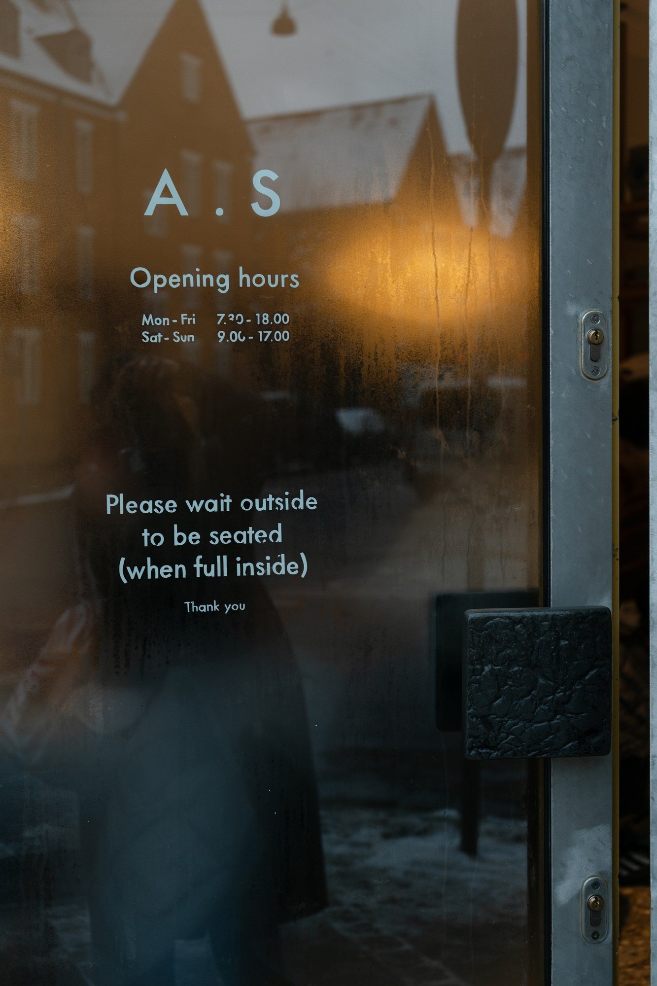 A door before opening