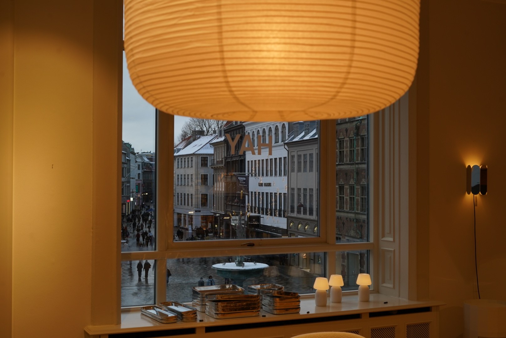 Lantern and the city beyond