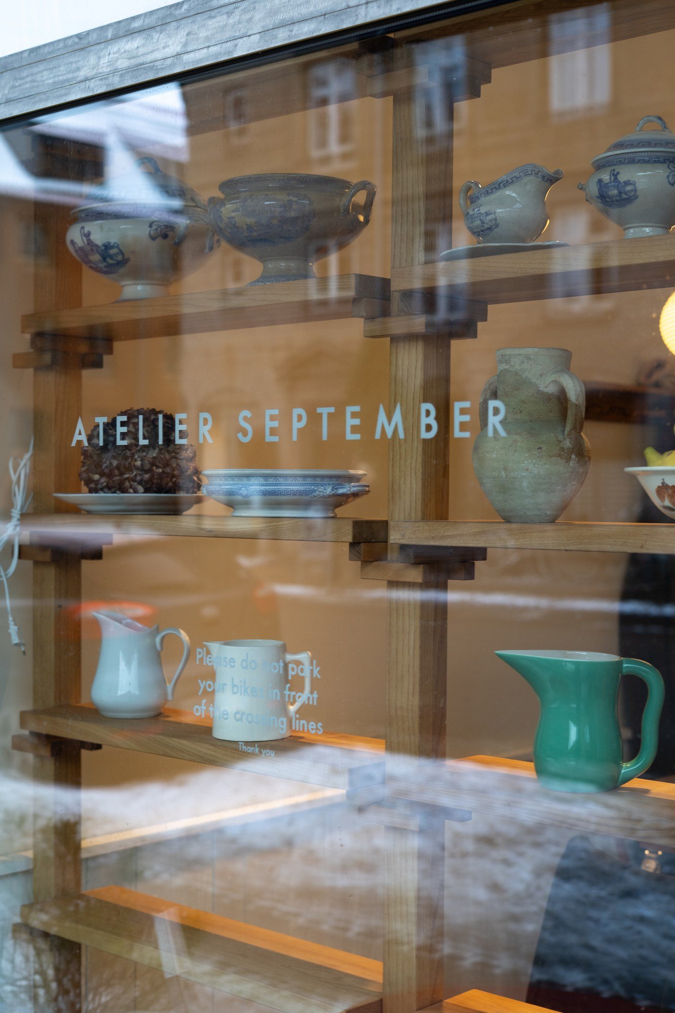 Ceramics behind glass