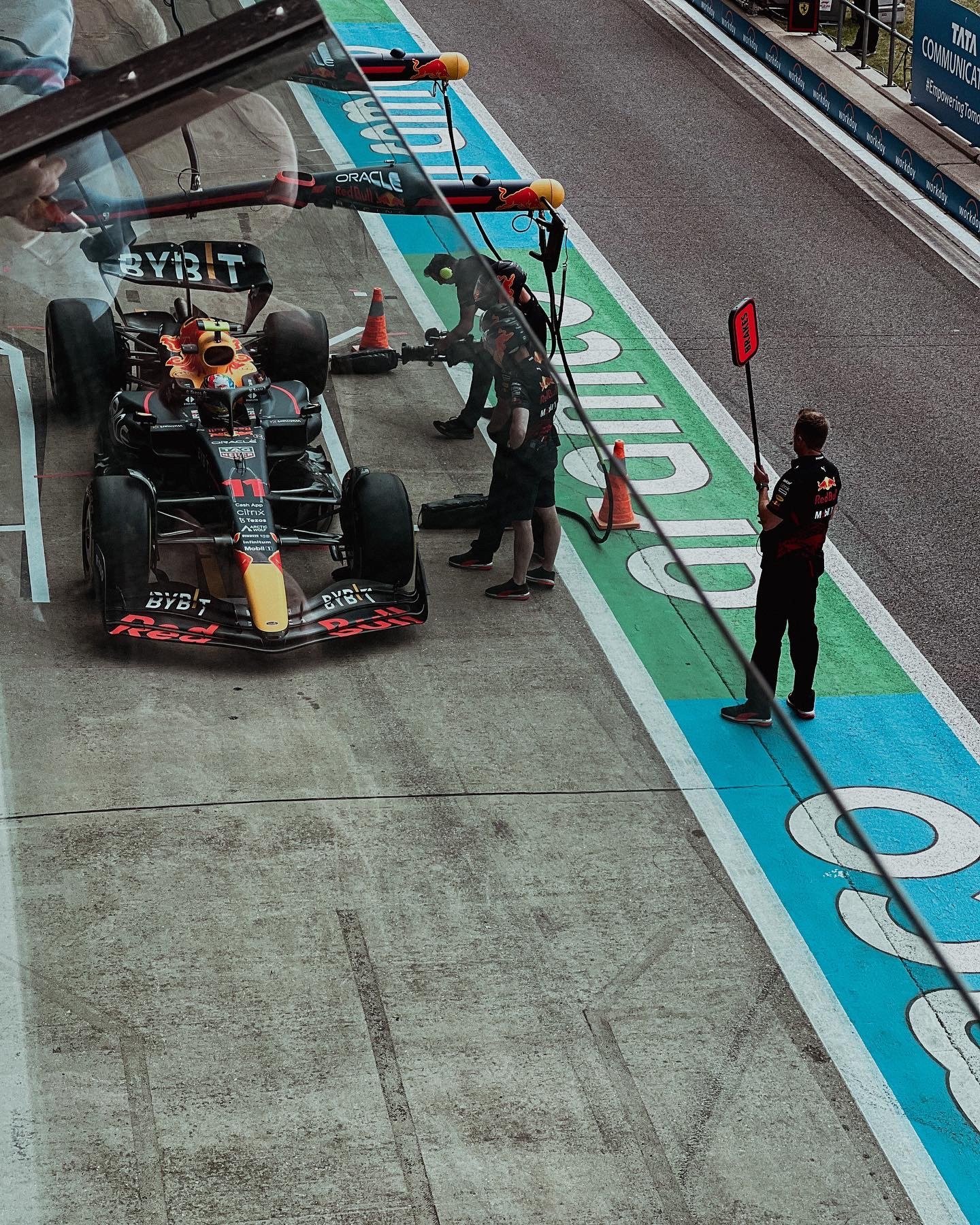 The pit lane