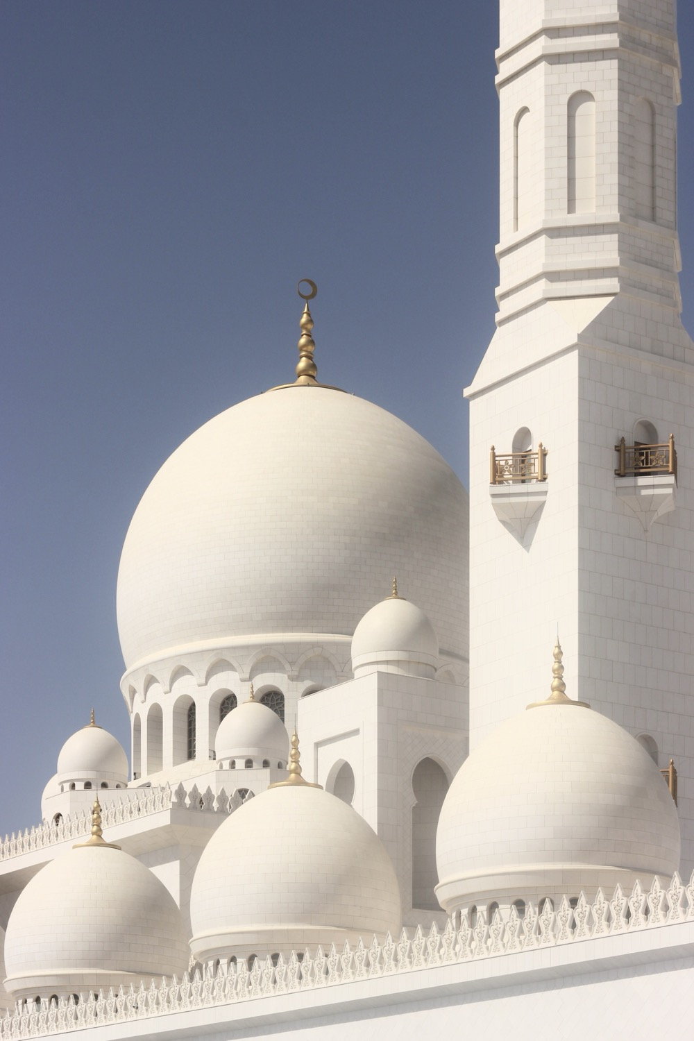 White domes of the Grand Mosque
