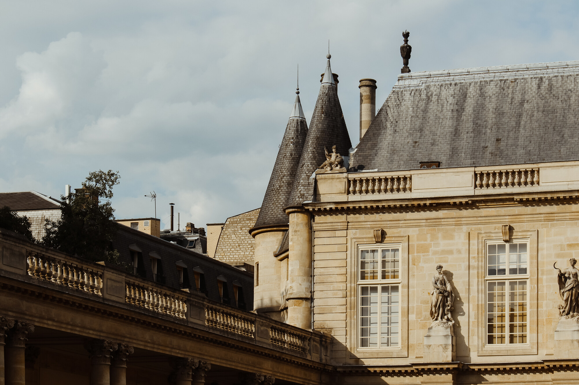 A palace roofline, Paris, France
