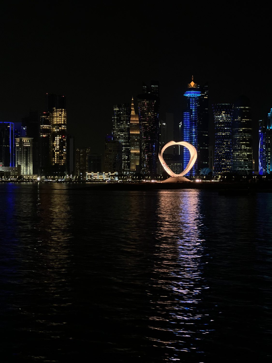 Doha skyline across the water