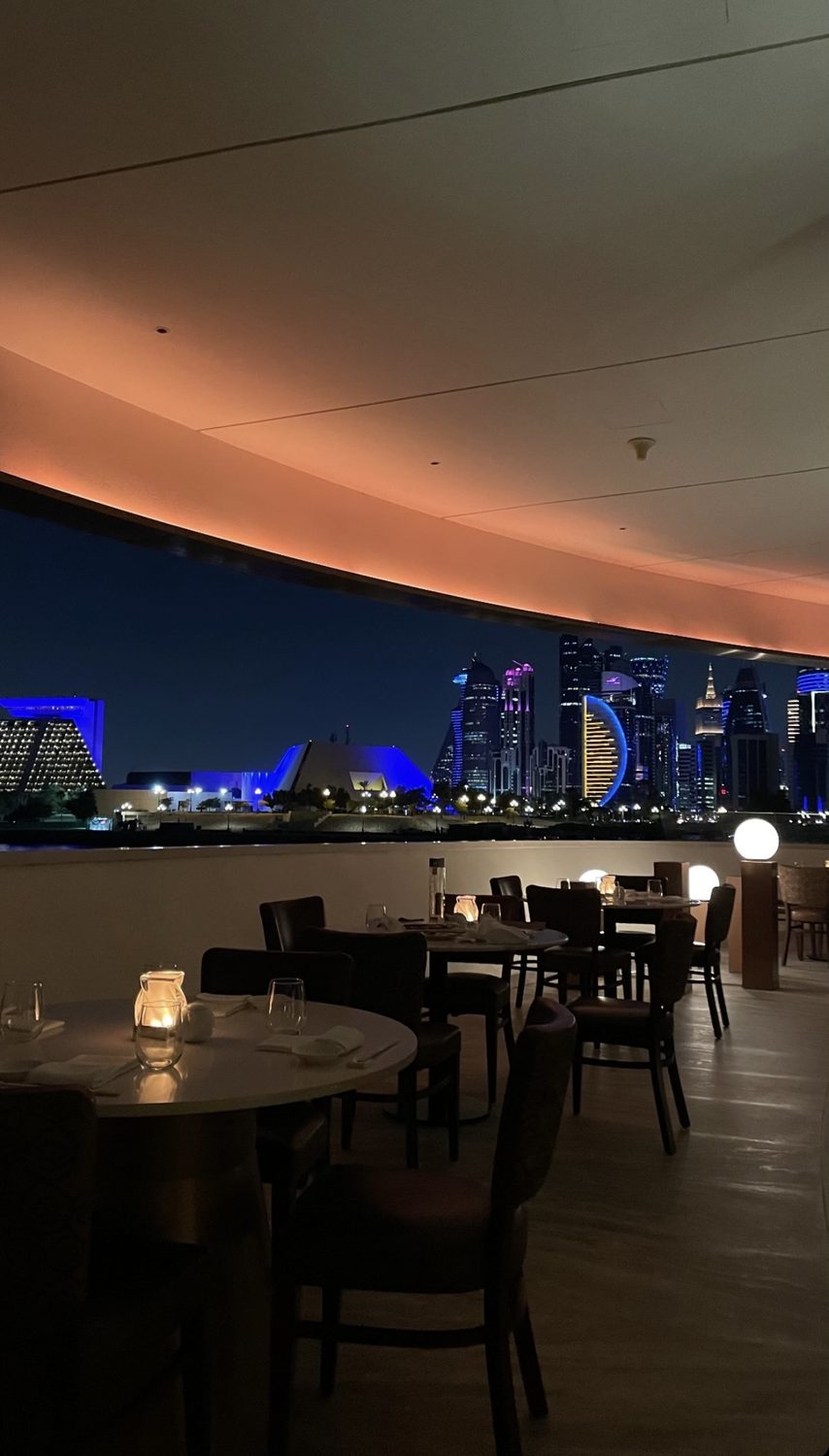 A table overlooking the skyline
