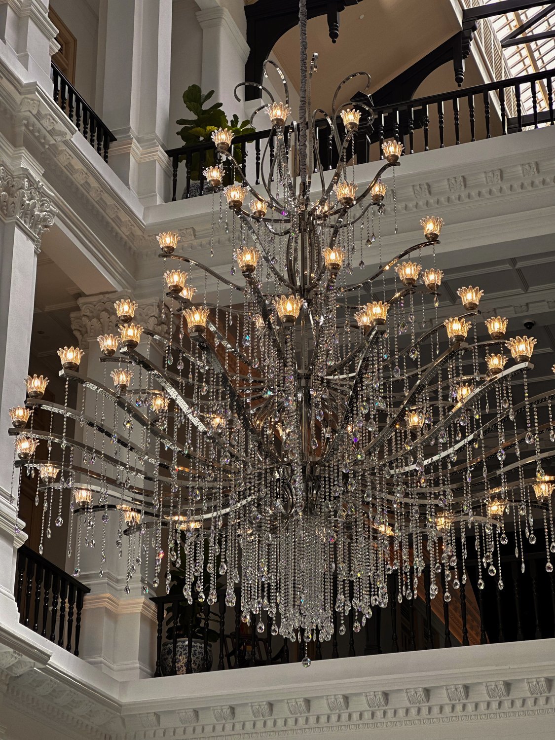 Lobby chandelier, Raffles Hotel, Singapore