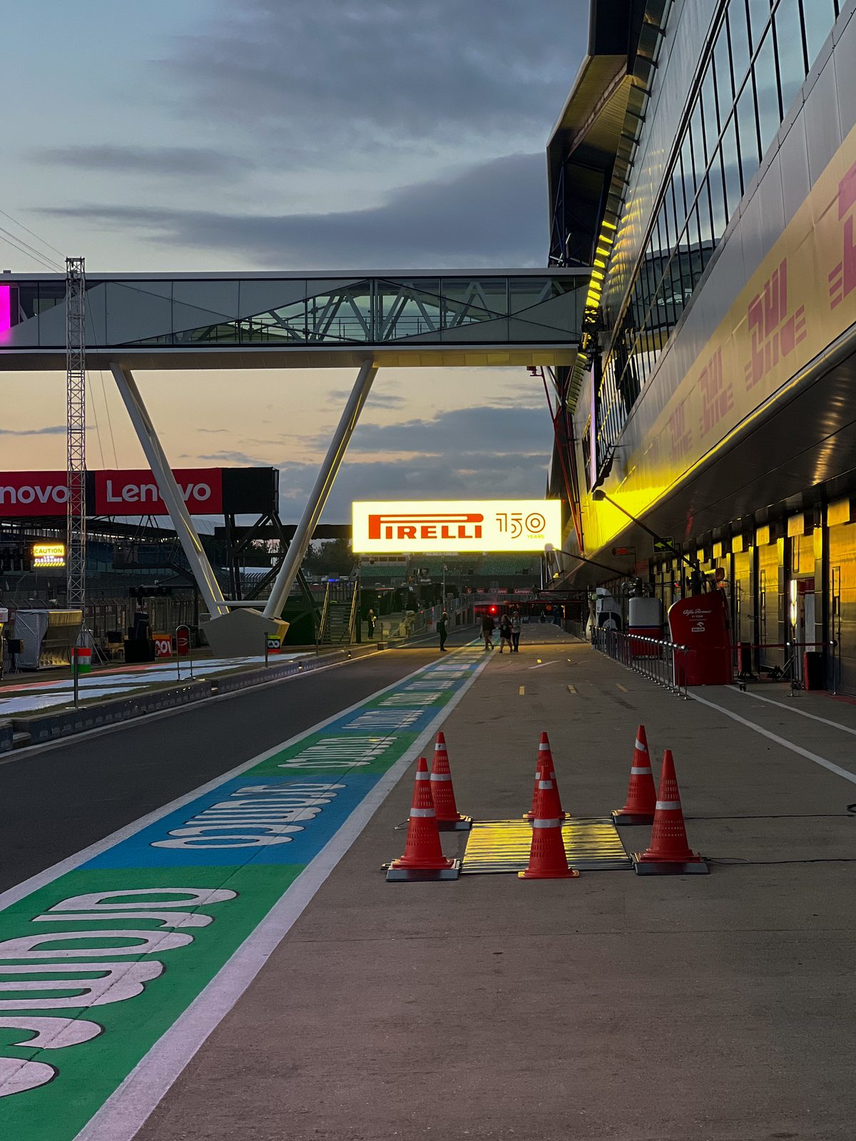 Pit Lane at Dusk