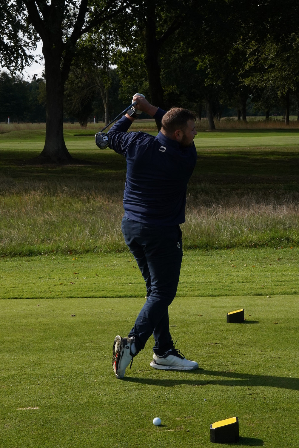 A drive played from the tee, the parkland beyond, Rochester & Cobham Park, Kent