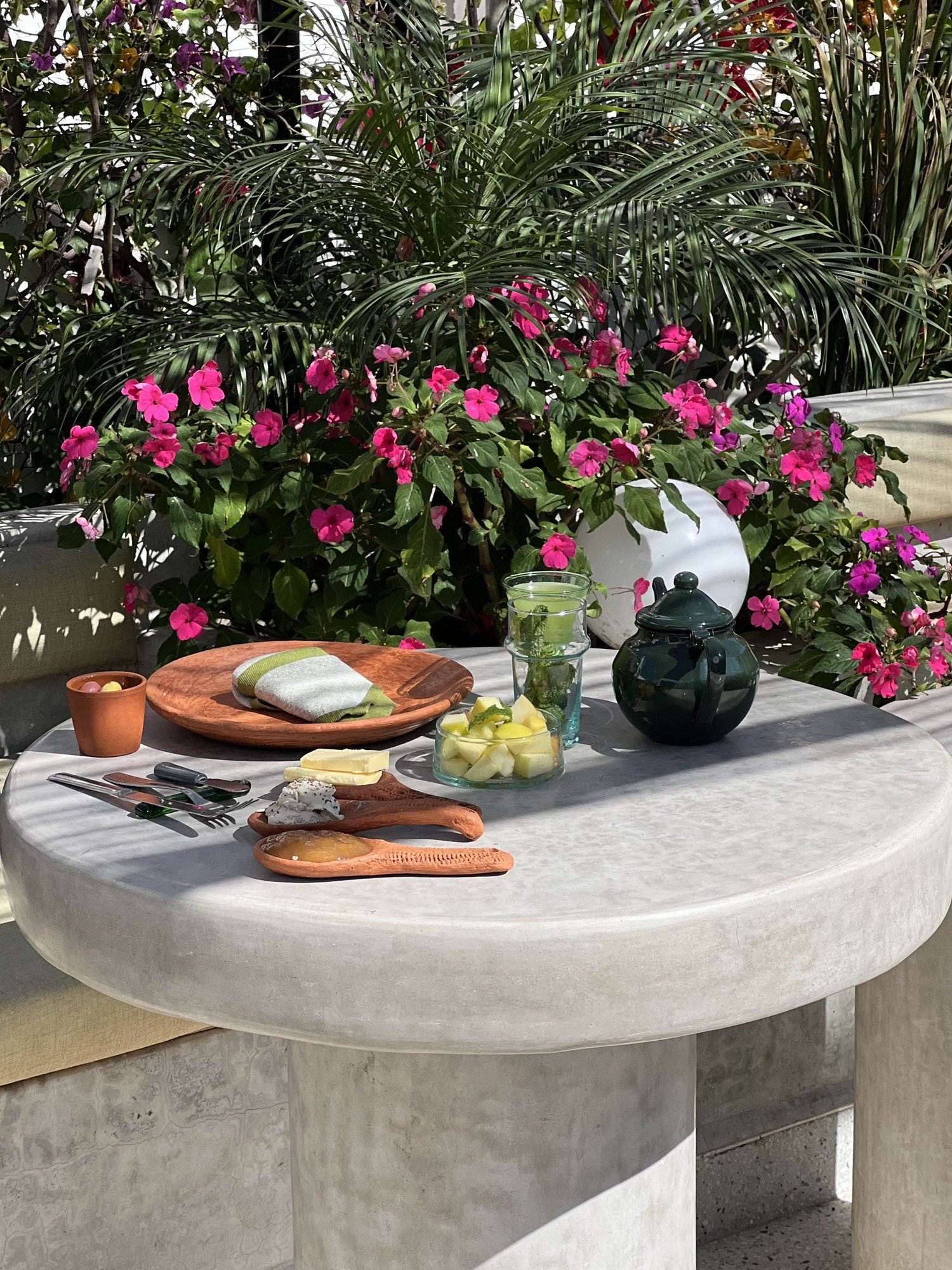 The table, morning, Tangier, Morocco